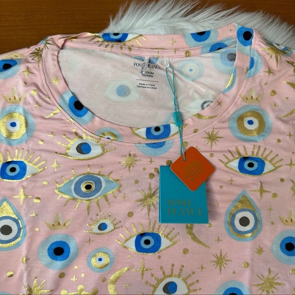 POSH PEANUT FIONA EVIL EYE WOMEN MEDIUM LOUNGEWEAR PAJAMA NWT NEW - Picture 4 of 9